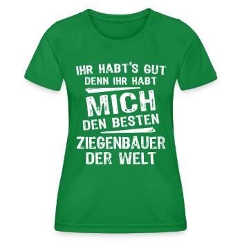 Éleveur de chèvres - T-shirt sport Femme - vert - Devant - AI Model Female 172 dark (172cm)