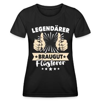 Dictons de Braugut - T-shirt sport Femme - noir - Devant - AI Model Female 172 light (172cm)