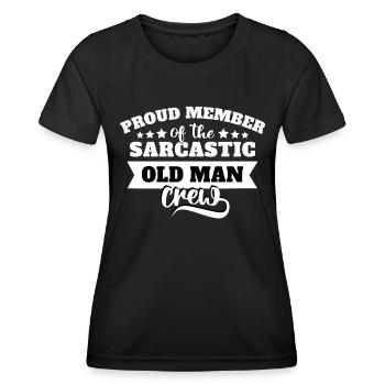 Alter Mann Sarkasmus - Frauen Funktions-T-Shirt - Schwarz - Vorne - AI Model Female 172 light (172cm)