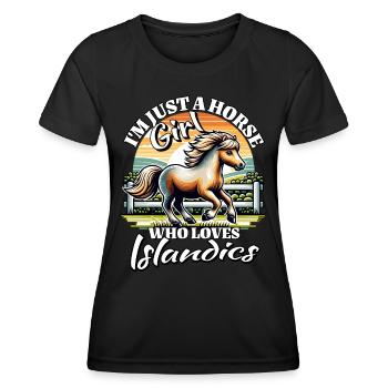 I Love Icelandic Saying - Women's Functional T-Shirt - black - Front - AI Model Female 172 light (172cm)