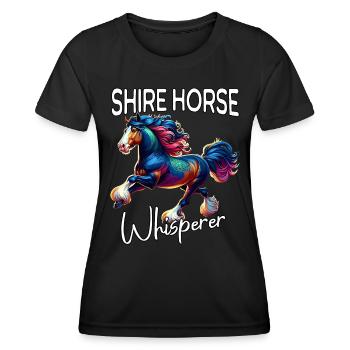 Cheval de la Comté, Cheval chuchoteur - T-shirt sport Femme - noir - Devant - AI Model Female 172 light (172cm)