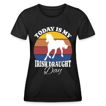 Irisches Zugpferd Irish Draught - Women's Functional T-Shirt - black - Front - AI Model Female 172 light (172cm)