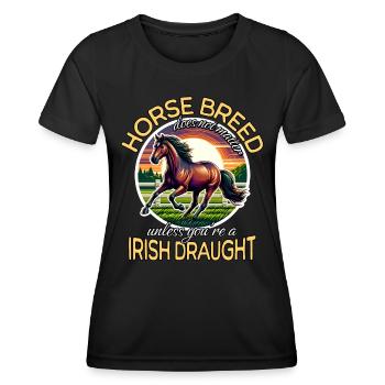 Cheval de trait irlandais de trait irlandais - T-shirt sport Femme - noir - Devant - AI Model Female 172 light (172cm)