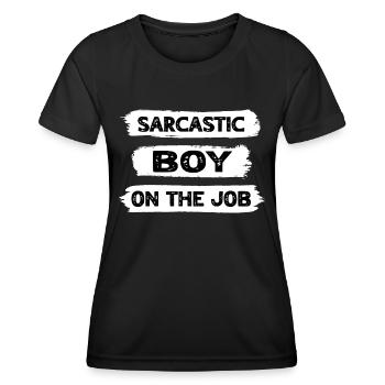 Sarcasm Boy - Women's Functional T-Shirt - black - Front - AI Model Female 172 light (172cm)