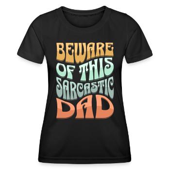 Sarcastique Sarcastique de papa - T-shirt sport Femme - noir - Devant - AI Model Female 172 light (172cm)