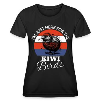 Kiwi Bird Kiwi Vogel - Frauen Funktions-T-Shirt - Schwarz - Vorne - AI Model Female 172 light (172cm)