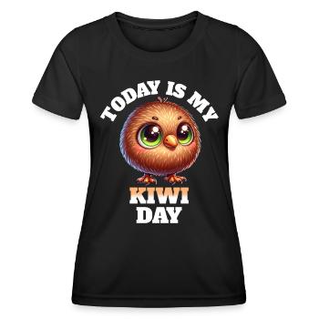 Kiwi Vogel Kiwi Bird - Frauen Funktions-T-Shirt - Schwarz - Vorne - AI Model Female 172 light (172cm)