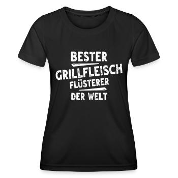 Grillades - T-shirt sport Femme - noir - Devant - AI Model Female 172 light (172cm)