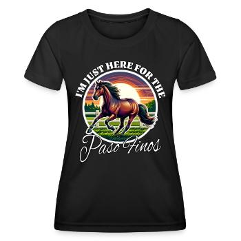 Funny Paso Fino Sayings - Women's Functional T-Shirt - black - Front - AI Model Female 172 light (172cm)