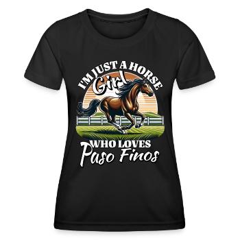 I Love Paso Fino Saying - Women's Functional T-Shirt - black - Front - AI Model Female 172 light (172cm)