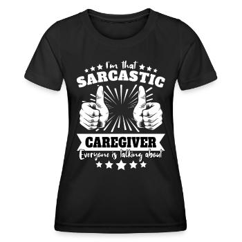 Sarcastic Supervisor Sarcasm - Women's Functional T-Shirt - black - Front - AI Model Female 172 light (172cm)