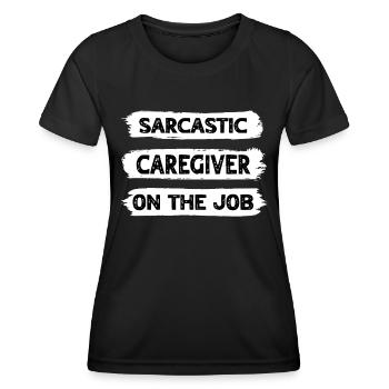 Sarkasmus Betreuer - Frauen Funktions-T-Shirt - Schwarz - Vorne - AI Model Female 172 light (172cm)