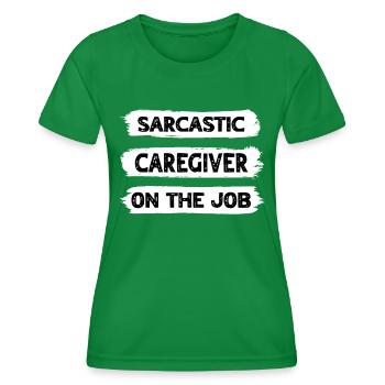 Sarcasme Aidant - T-shirt sport Femme - vert - Devant - AI Model Female 172 dark (172cm)