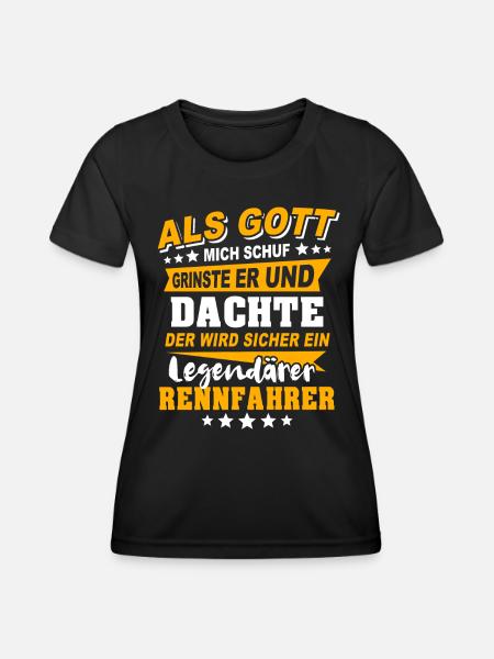 Rennfahrer Autorennen - Frauen Funktions-T-Shirt - Schwarz