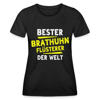 Roast chicken gift - Women's Functional T-Shirt - black - Front - AI Model Female 172 light (172cm)