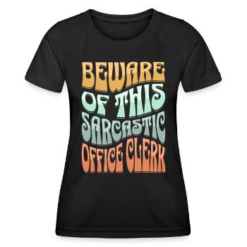 Sarcasme sarcastique d’un employé de bureau - T-shirt sport Femme - noir - Devant - AI Model Female 172 light (172cm)