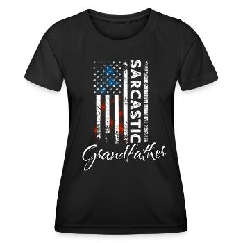 Sarcastic grandfather - Women's Functional T-Shirt - black - Front - AI Model Female 172 light (172cm)