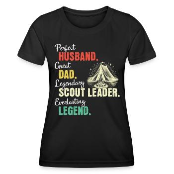 Scout Guide Papa - Women's Functional T-Shirt - black - Front - AI Model Female 172 light (172cm)