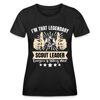 Guide scout légendaire - T-shirt sport Femme - noir - Devant - AI Model Female 172 light (172cm)