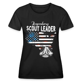 Pfadfinderführer US - Frauen Funktions-T-Shirt - Schwarz - Vorne - AI Model Female 172 light (172cm)