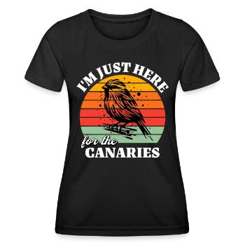 Dictons canaris amusants - T-shirt sport Femme - noir - Devant - AI Model Female 172 light (172cm)