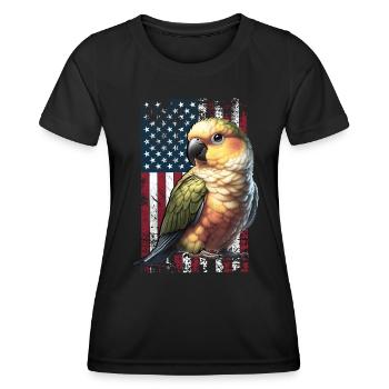 Jenday Conure US Yellow-headed Parakeet - Women's Functional T-Shirt - black - Front - AI Model Female 172 light (172cm)