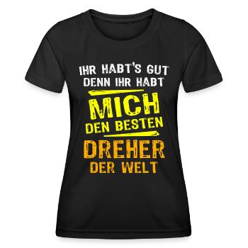 Dreher Geschenk - Frauen Funktions-T-Shirt - Schwarz - Vorne - AI Model Female 172 light (172cm)