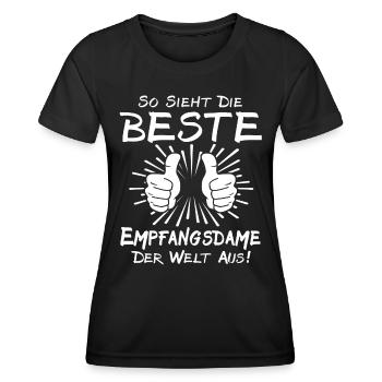 Receptionist - Women's Functional T-Shirt - black - Front - AI Model Female 172 light (172cm)