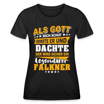 Falkner Sprüche - Frauen Funktions-T-Shirt - Schwarz - Vorne - AI Model Female 172 light (172cm)