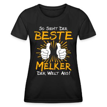 Melker Geschenkidee - Frauen Funktions-T-Shirt - Schwarz - Vorne - AI Model Female 172 light (172cm)
