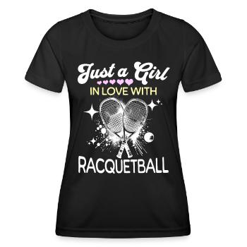 Racquetball Mädchen - Frauen Funktions-T-Shirt - Schwarz - Vorne - AI Model Female 172 light (172cm)