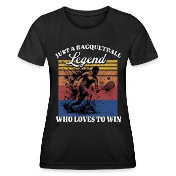 US Racquetball Spieler - Frauen Funktions-T-Shirt - Schwarz - Vorne - AI Model Female 172 light (172cm)