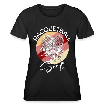 Racquetball Girl - Women's Functional T-Shirt - black - Front - AI Model Female 172 light (172cm)
