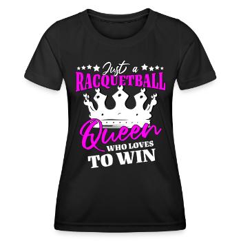 Reine du racquetball - T-shirt sport Femme - noir - Devant - AI Model Female 172 light (172cm)