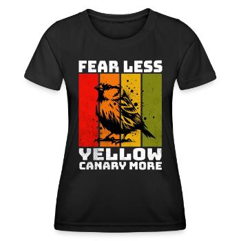Yellow Canary Yellow-bellied Girlitz - Women's Functional T-Shirt - black - Front - AI Model Female 172 light (172cm)