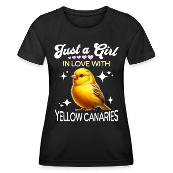 Yellow Belly Girl's Yellow Canary - Women's Functional T-Shirt - black - Front - AI Model Female 172 light (172cm)