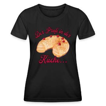 Grand-mère gâteau cuisson Frankfurter Wreath cuisine - T-shirt sport Femme - noir - Devant - AI Model Female 172 light (172cm)