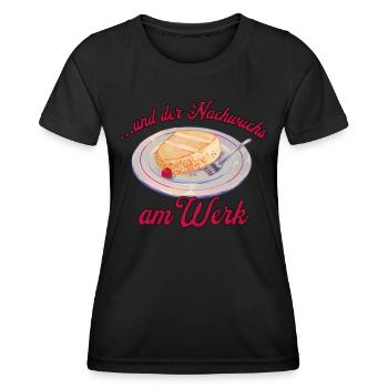 Grand-mère gâteau cuisson Frankfurter Wreath cuisine - T-shirt sport Femme - noir - Devant - AI Model Female 172 light (172cm)
