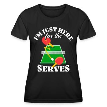 Ping-pong - T-shirt sport Femme - noir - Devant - AI Model Female 172 light (172cm)
