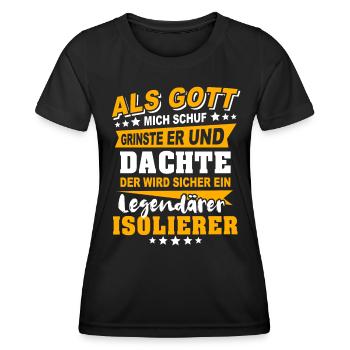 Isolierer Sprüche - Frauen Funktions-T-Shirt - Schwarz - Vorne - AI Model Female 172 light (172cm)