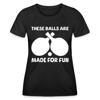 Lustiger Table Tennis Spruch - Frauen Funktions-T-Shirt - Schwarz - Vorne - AI Model Female 172 light (172cm)