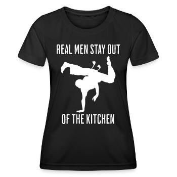 Drôle de dicton de capoeira - T-shirt sport Femme - noir - Devant - AI Model Female 172 light (172cm)