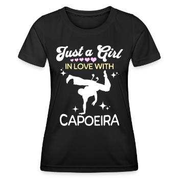 Capoeira Fille - T-shirt sport Femme - noir - Devant - AI Model Female 172 light (172cm)