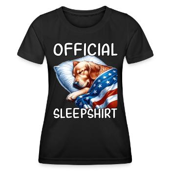 Chemise de nuit Labrador US - T-shirt sport Femme - noir - Devant - AI Model Female 172 light (172cm)