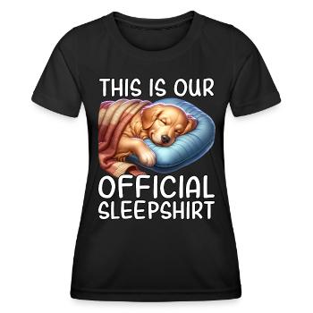 Chemise de nuit labrador drôle - T-shirt sport Femme - noir - Devant - AI Model Female 172 light (172cm)