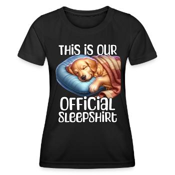 Lustiges Retriever Schlafshirt - Frauen Funktions-T-Shirt - Schwarz - Vorne - AI Model Female 172 light (172cm)