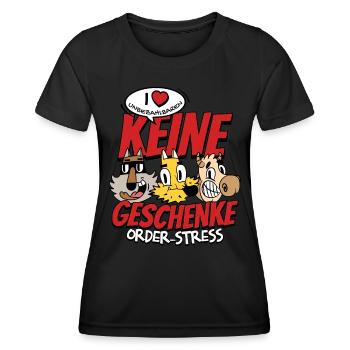 Pas de cadeaux - T-shirt sport Femme - noir - Devant - AI Model Female 172 light (172cm)