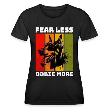 Doberman Dobermann - T-shirt sport Femme - noir - Devant - AI Model Female 172 light (172cm)