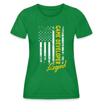 Game Developer Legend - Women's Functional T-Shirt - kelly green - Front - AI Model Female 172 dark (172cm)