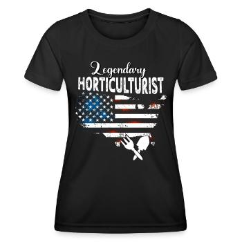 Gartenbauer US - Frauen Funktions-T-Shirt - Schwarz - Vorne - AI Model Female 172 light (172cm)